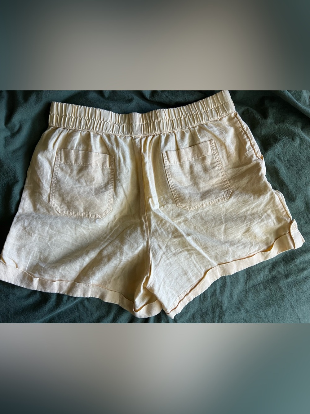 ‼️EUC: Pact Organic Women's Linen Blend The Harbour Tabbed Short - L - Picture 6 of 9